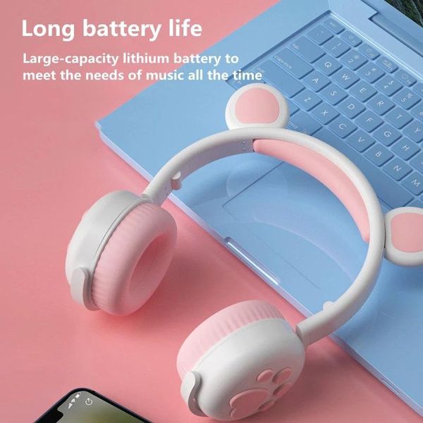 wireless headphones rgb light bear ear cartoons claw led bluetooth5.0 headset gaming gift for phone pc & earphones
wireless headphones rgb light bear ear cartoons claw led bluetooth5.0 headset gaming gift for phone pc & earphones