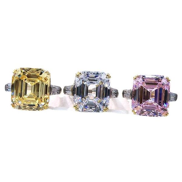 cluster rings s925 sterling silver european and american square ring high carbon diamond luxury big engagement, Golden;silver
cluster rings s925 sterling silver european and american square ring high carbon diamond luxury big engagement, Golden;silver