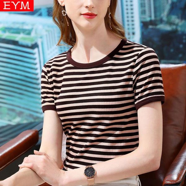basic simple casual women striped short sleeve t-shirt 2021 summer fashion knitting o-neck t shirts office lady tee women's, White
basic simple casual women striped short sleeve t-shirt 2021 summer fashion knitting o-neck t shirts office lady tee women's, White