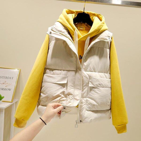women's vests 2021 spring autumn women embroidered vest jacket warm casual korea loose down cotton sleeveless bread student cc985, Black;white
women's vests 2021 spring autumn women embroidered vest jacket warm casual korea loose down cotton sleeveless bread student cc985, Black;white