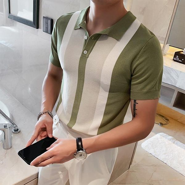 men's polos 2021 knitwear color block short sleeve shirt comfortable breathable fashion lapel top, White;black
men's polos 2021 knitwear color block short sleeve shirt comfortable breathable fashion lapel top, White;black