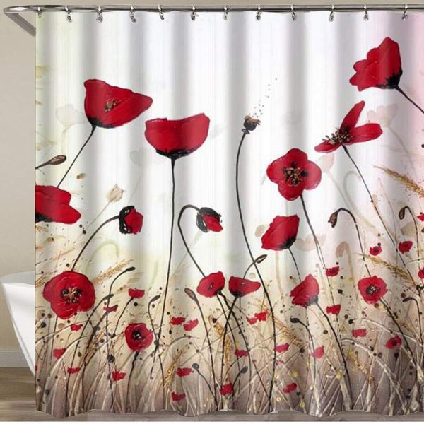 shower curtain,vintage flower watercolor poppy buds petals art retro,polyester fabric waterproof bath curtains hooks included -
shower curtain,vintage flower watercolor poppy buds petals art retro,polyester fabric waterproof bath curtains hooks included -