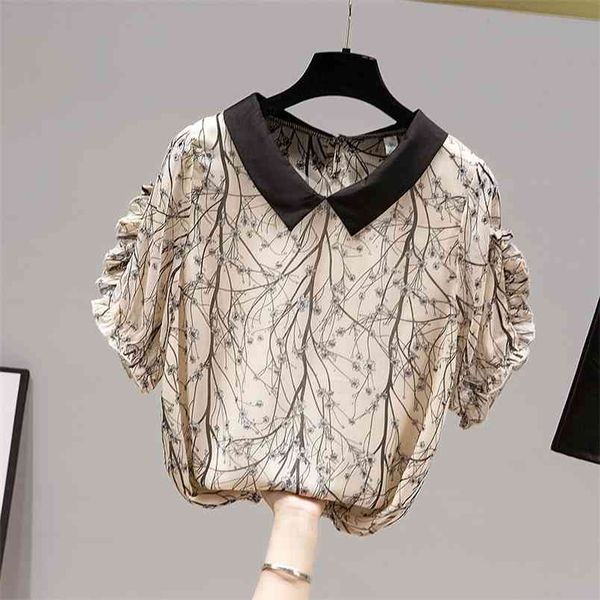 summer women ruffles short sleeves floral print chiffon shirts female casual pullover girls ladies shirt blouse 210428, White
summer women ruffles short sleeves floral print chiffon shirts female casual pullover girls ladies shirt blouse 210428, White
