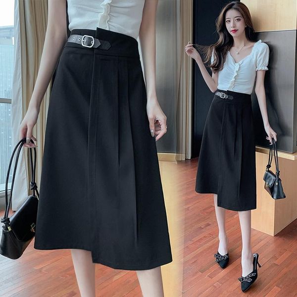 women long skirt summer spring high waist skirts black 1222 
women long skirt summer spring high waist skirts black 1222