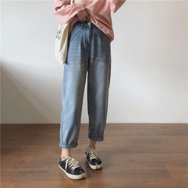 summer easy wear recommended blue high waist slim casual loose women's pants
summer easy wear recommended blue high waist slim casual loose women's pants