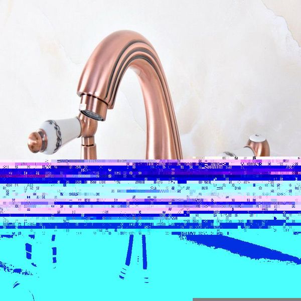 bathroom sink faucets antique red copper brass deck mounted dual handles widespread 3 holes basin faucet mixer water taps mrg078
bathroom sink faucets antique red copper brass deck mounted dual handles widespread 3 holes basin faucet mixer water taps mrg078