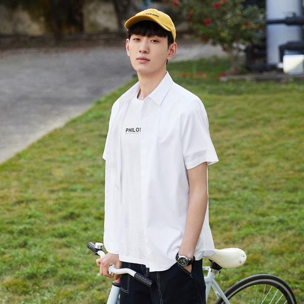 men's casual shirts summer shirt embroidery slim trend short sleeve men korean style camisa hombre clothing di50cs, White;black
men's casual shirts summer shirt embroidery slim trend short sleeve men korean style camisa hombre clothing di50cs, White;black