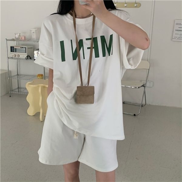 two piece dress casual sports oversize loose femme summer t-shirts+ wide-legged shorts comfortable all match pieces sets suits ib8, White
two piece dress casual sports oversize loose femme summer t-shirts+ wide-legged shorts comfortable all match pieces sets suits ib8, White