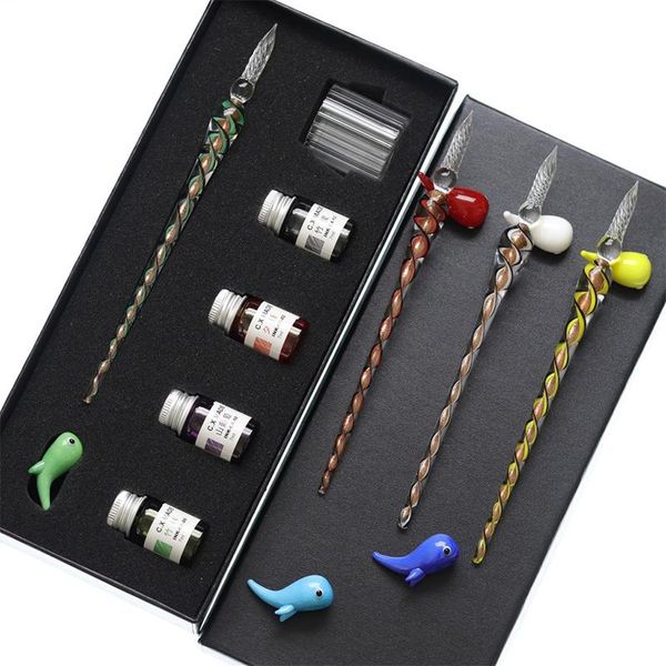 fountain pens handmade glass pen gift box golden and pastel ink set students dip with creative
fountain pens handmade glass pen gift box golden and pastel ink set students dip with creative