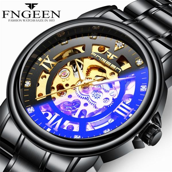 wristwatches 2021 brand black steel men watches business luxury automatic wristwatch for man diamond dial hollow saats relogios masculin, Slivery;brown
wristwatches 2021 brand black steel men watches business luxury automatic wristwatch for man diamond dial hollow saats relogios masculin, Slivery;brown