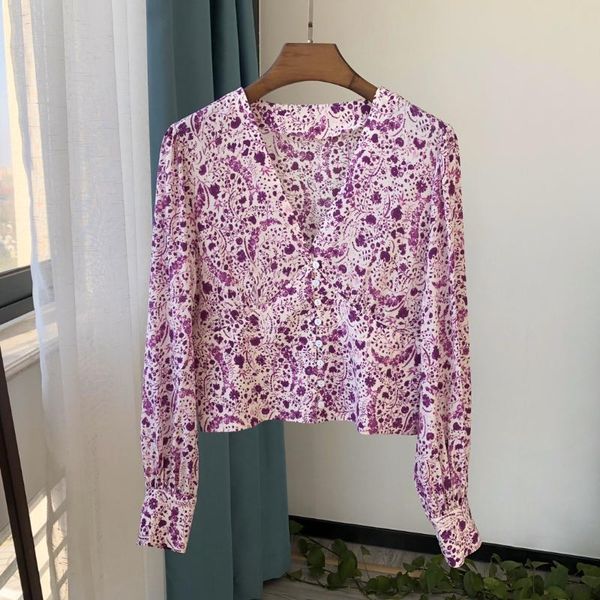 women's blouses & shirts 100% silk women blouse 2021 spring and summer wisteria vine floral retro lantern sleeve v-neck tunic shirt blu, White
women's blouses & shirts 100% silk women blouse 2021 spring and summer wisteria vine floral retro lantern sleeve v-neck tunic shirt blu, White