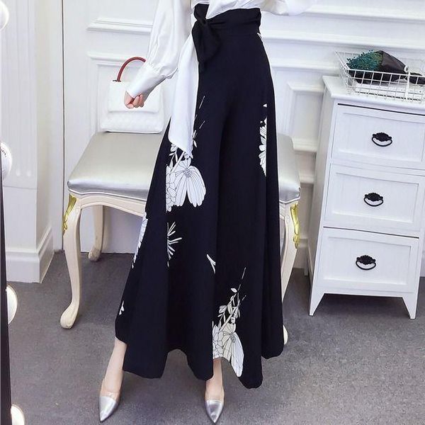 women's pants & capris women 2021 spring summer printed wide-leg female high waist loose trousers ladies fashion thin casual e182, Black;white
women's pants & capris women 2021 spring summer printed wide-leg female high waist loose trousers ladies fashion thin casual e182, Black;white