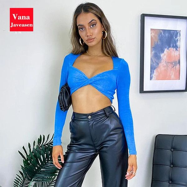 women's t-shirt cross pleated women ultra short tee-shirt breast wrap cropped v-neck long-sleeve solid female slim clothes, White
women's t-shirt cross pleated women ultra short tee-shirt breast wrap cropped v-neck long-sleeve solid female slim clothes, White