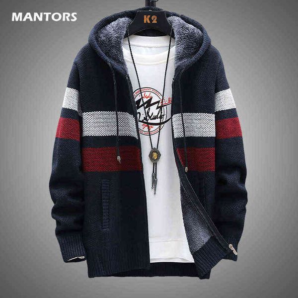 winter fleece warm sweater men hooded cardigan mens striped patchwork slim sweaters coat knitted men's christmas jumper clothing 211221, White;black
winter fleece warm sweater men hooded cardigan mens striped patchwork slim sweaters coat knitted men's christmas jumper clothing 211221, White;black