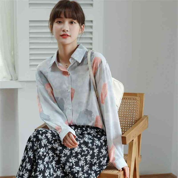 women's blouses & shirts spring summer women fashion long sleeve button up collared loose korean oversized cute blouse w3kd, White
women's blouses & shirts spring summer women fashion long sleeve button up collared loose korean oversized cute blouse w3kd, White