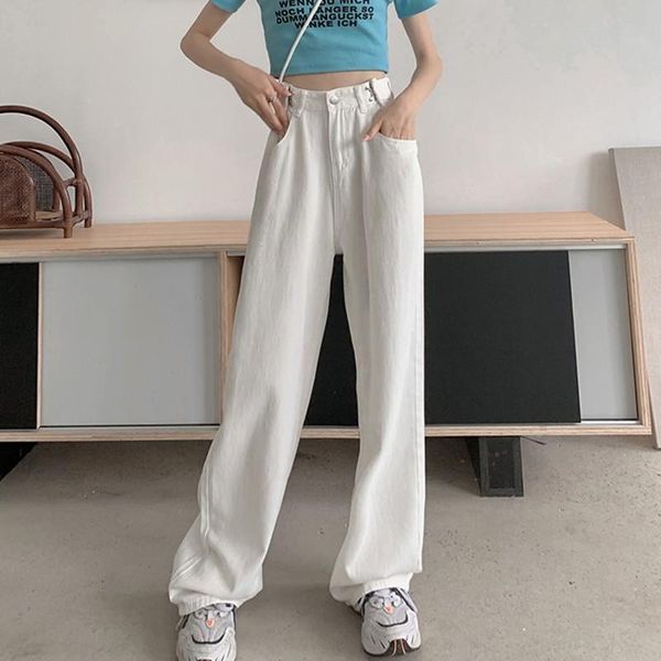 women's pants & capris women high waist casual denim arrival 2021 korean style solid color all-match loose female straight trousers w44, Black;white
women's pants & capris women high waist casual denim arrival 2021 korean style solid color all-match loose female straight trousers w44, Black;white