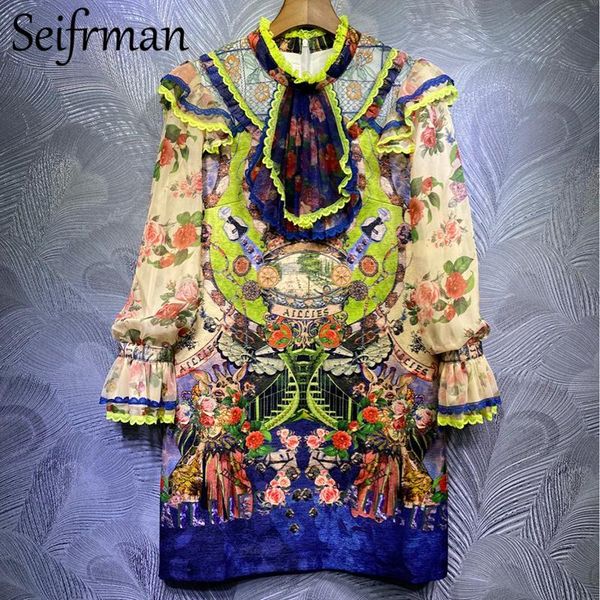 casual dresses seifrmann autumn women fashion designer party short dress flare sleeve lace ruffles floral print elegant ladies a-line, Black;gray
casual dresses seifrmann autumn women fashion designer party short dress flare sleeve lace ruffles floral print elegant ladies a-line, Black;gray