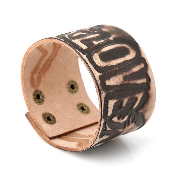 tennis craftwork embossing love brown tone cuff bracelets for women men vintage genuine leather wrist bangles jewelry couple decoration, Golden;silver
tennis craftwork embossing love brown tone cuff bracelets for women men vintage genuine leather wrist bangles jewelry couple decoration, Golden;silver