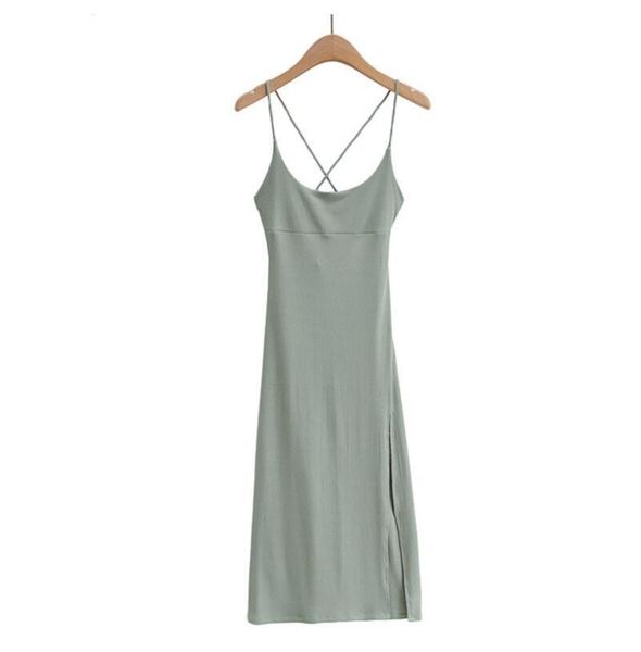 women's low-cut big halter dress with back straps and side slits casual dresses, Black;gray
women's low-cut big halter dress with back straps and side slits casual dresses, Black;gray
