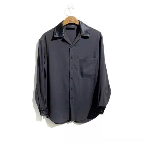 men's casual shirts fashion brand eicalonce 21ss silk fabric long sleeve shirt clothing for men, White;black
men's casual shirts fashion brand eicalonce 21ss silk fabric long sleeve shirt clothing for men, White;black