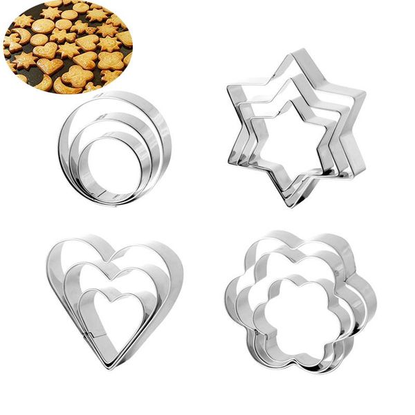 12pcs stainless steel cookie biscuit diy mold star baking mould heart round flower shape cutter tools moulds
12pcs stainless steel cookie biscuit diy mold star baking mould heart round flower shape cutter tools moulds