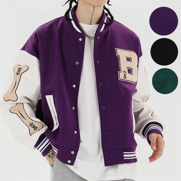 loose stitching jacket embroidery letter women streetwear flocking printed optional harajuku baseball men 211217, Black;brown
loose stitching jacket embroidery letter women streetwear flocking printed optional harajuku baseball men 211217, Black;brown