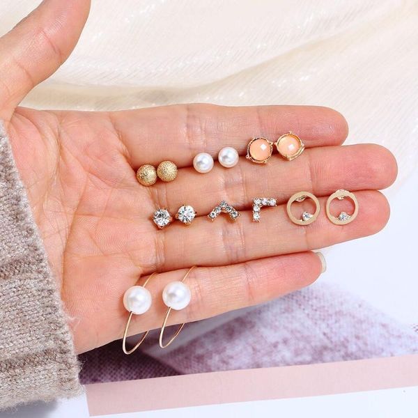 stud fashion simple personality creative all-match ornament 7pairs/sets v-shaped rhinestone faux pearl women earrings set accessories, Golden;silver
stud fashion simple personality creative all-match ornament 7pairs/sets v-shaped rhinestone faux pearl women earrings set accessories, Golden;silver