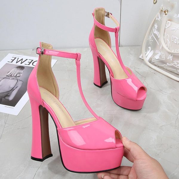 sandals waterproof thick-soled women's tide summer style thick heel open toe buckle foreign trade high heels, Black
sandals waterproof thick-soled women's tide summer style thick heel open toe buckle foreign trade high heels, Black