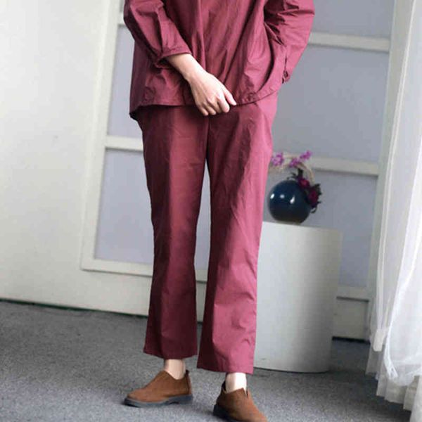 johnature style fashion cotton nine points calf women pants spring solid literary button loose casual female pants 210521, Black;white
johnature style fashion cotton nine points calf women pants spring solid literary button loose casual female pants 210521, Black;white