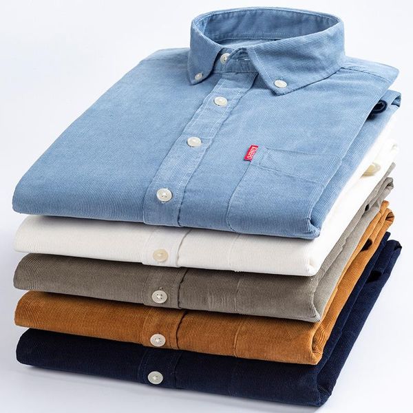 men's casual shirts fall men corduroy shirt pure cotton comfortable slim vintage business korean style simple handsome all-match lapel, White;black
men's casual shirts fall men corduroy shirt pure cotton comfortable slim vintage business korean style simple handsome all-match lapel, White;black