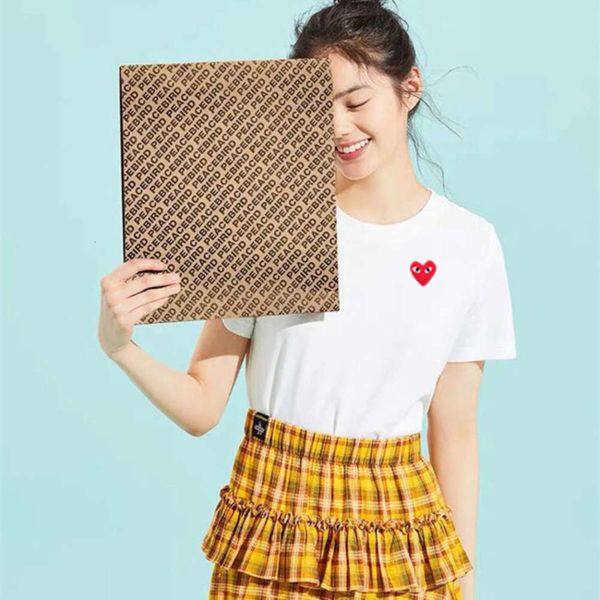 little red heart white short t-shirt girl kawabata play loose embroidery love baoling couple summer half sleeve man, Black;gray
little red heart white short t-shirt girl kawabata play loose embroidery love baoling couple summer half sleeve man, Black;gray