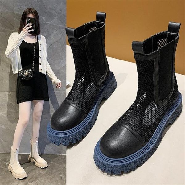 boots classic spring summer breathable hollow mesh women's ankle black beige round toe platform botas mujer
boots classic spring summer breathable hollow mesh women's ankle black beige round toe platform botas mujer