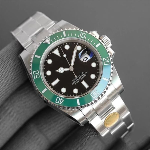 wristwatches 40mm mens mechanical watch green black ceramic bezel stainless steel sapphire glass watches, Slivery;brown
wristwatches 40mm mens mechanical watch green black ceramic bezel stainless steel sapphire glass watches, Slivery;brown