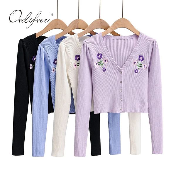autumn women knitted jumper floral embroidery vintage short sweater cardigan coat 210415, White;black
autumn women knitted jumper floral embroidery vintage short sweater cardigan coat 210415, White;black