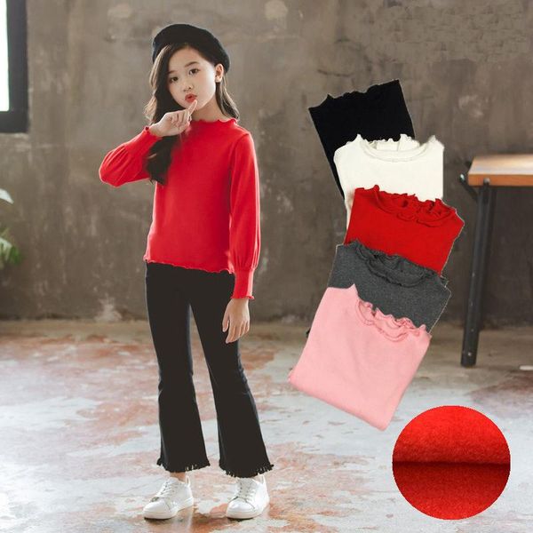 t-shirts winter fleece warm for big girls solid color cotton long sleeve shirt teenage bottom white/black o-neck clothes, Blue
t-shirts winter fleece warm for big girls solid color cotton long sleeve shirt teenage bottom white/black o-neck clothes, Blue