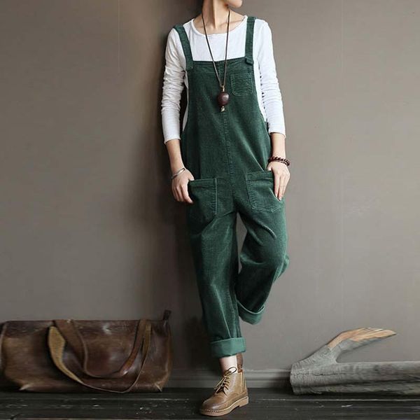 women's jumpsuits & rompers oversized corduroy harem pants vintage overalls 2021 spring casual pantalon palazzo female playsuits, Black;white
women's jumpsuits & rompers oversized corduroy harem pants vintage overalls 2021 spring casual pantalon palazzo female playsuits, Black;white