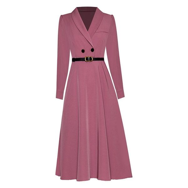 casual dresses est nice runway dress women's elegant turn-down collar long sleeve notched, Black;gray
casual dresses est nice runway dress women's elegant turn-down collar long sleeve notched, Black;gray