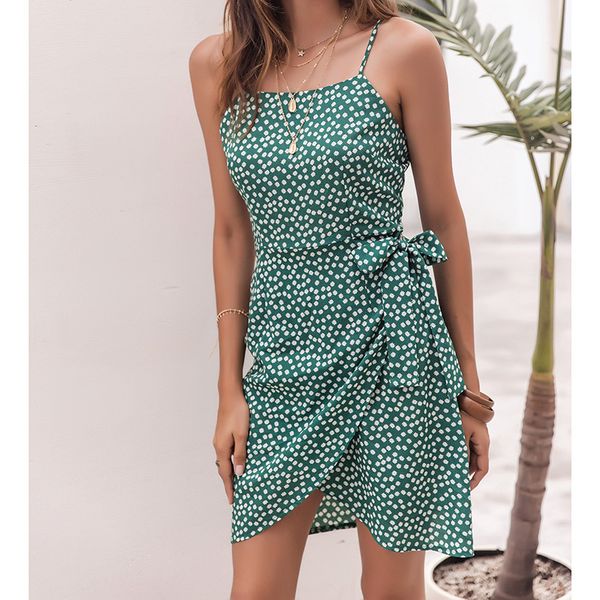 europe and america cross border womens new summer printed temperament commute skirt suspenders tied dress, White;black
europe and america cross border womens new summer printed temperament commute skirt suspenders tied dress, White;black