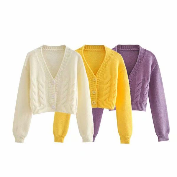 color 2021 womens knit cardigan sweater korean style single-breasted casual long sleeve v-neck women's jackets, Black;brown
color 2021 womens knit cardigan sweater korean style single-breasted casual long sleeve v-neck women's jackets, Black;brown