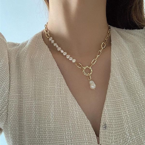 pendant necklaces irregular natural freshwater pearl elegant nelaces for women chunky chain circles baroque, Silver
pendant necklaces irregular natural freshwater pearl elegant nelaces for women chunky chain circles baroque, Silver