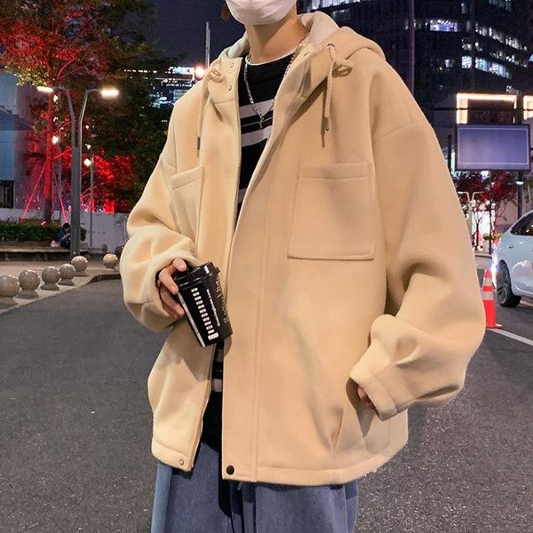 men's jackets 2021 winter fashion solid color hooded casual menis jacket coats loose vantage zipped harajuku outerwear male, Black;brown
men's jackets 2021 winter fashion solid color hooded casual menis jacket coats loose vantage zipped harajuku outerwear male, Black;brown
