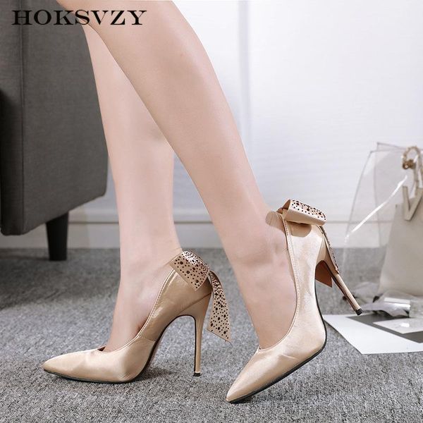 12cm high heels women wedding pumps style rhinestone bow comfort satin fabric big -168-1 sandals, Black