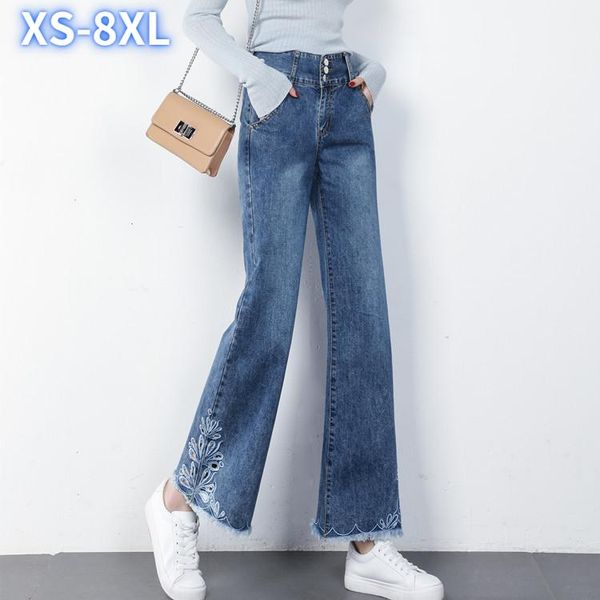 women's jeans high waist plus size 8xl loose for women denim wide-leg pants embroidered flared bell bottom straight leg, Blue
women's jeans high waist plus size 8xl loose for women denim wide-leg pants embroidered flared bell bottom straight leg, Blue