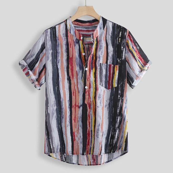 men's casual shirts explosive shirt mens summer fashion stand collar strip print short sleeve shirt are you sure not to buy purchasing, White;black
men's casual shirts explosive shirt mens summer fashion stand collar strip print short sleeve shirt are you sure not to buy purchasing, White;black