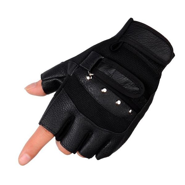 sports gloves genuine leather half finger glove pu outdoors body-building ventilation tactic rivet non-slip charlie, Black
sports gloves genuine leather half finger glove pu outdoors body-building ventilation tactic rivet non-slip charlie, Black