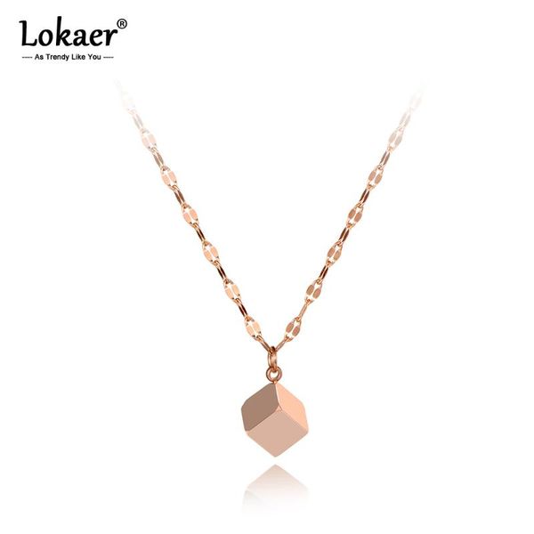 pendant necklaces lokaer trendy square charm for women girls rose gold titanium stainless steel chain necklace jewelry n19134, Silver
pendant necklaces lokaer trendy square charm for women girls rose gold titanium stainless steel chain necklace jewelry n19134, Silver