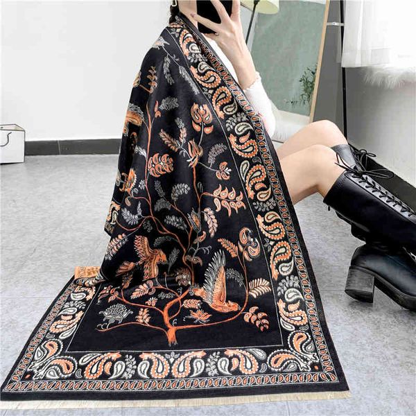tippet muffler scarf autumn and winter national style imitation cashmere scarf hundred birds phoenix cashew nut flower warm bib air conditio, Blue;gray
tippet muffler scarf autumn and winter national style imitation cashmere scarf hundred birds phoenix cashew nut flower warm bib air conditio, Blue;gray