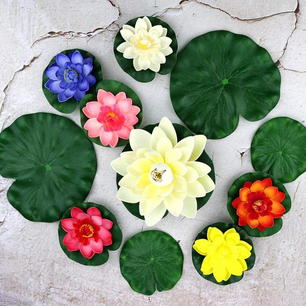 decorative flowers & wreaths 10pcs floating lotus mixed color artificial flower lifelike water lily micro landscape for wedding pond garden
decorative flowers & wreaths 10pcs floating lotus mixed color artificial flower lifelike water lily micro landscape for wedding pond garden