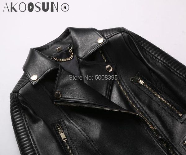 women's leather & faux woman black real biker jacket lapel collar with snap button zipper front long sleeves channel quilted detail
women's leather & faux woman black real biker jacket lapel collar with snap button zipper front long sleeves channel quilted detail