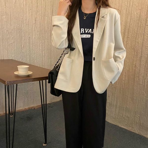 spring autumn black small suit coat summer thin casual beige women suits female women's & blazers, White;black
spring autumn black small suit coat summer thin casual beige women suits female women's & blazers, White;black